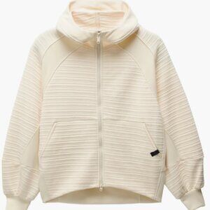 prana NWT Large Send Off zip-up Jacket with pockets in Sweet Cream